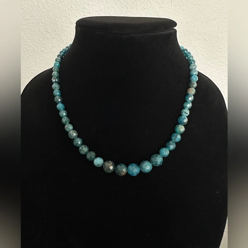 Faceted Apatite bead Necklace by Jay King - Picture 3 of 7
